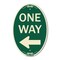Signmission One Way Sign Left Arrow, 12 Inch X 18 Inch Architectural Oval, Heavy Gauge Aluminum A-OV-G-1218-23522 - alternate 1