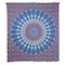 Homeroots 92" X 84" Navy Blue Ivory And Brown Mandala Cotton Hanging Tapestry 397419 - alternate 1