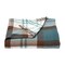 Lavish Home Soft Throw Blanket Oversized, Vintage-Look, and Cashmere-Like Woven Acrylic Throw, Teal/Brown Plaid 66-THROW018 - alternate 4