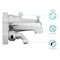 Dura Faucet Used For Bathtub With Tub And Shower Diverter Classical Handles Chrome Polished DF-SA610C-CP - alternate 2
