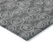 Homeroots 8' Gray Charcoal And Silver Round Geometric Washable Indoor Outdoor Area Rug 583356 - alternate 2