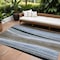 Homeroots 8' X 10' Brown Blue And Gray Abstract Washable Indoor Outdoor Area Rug 603674 - alternate 1