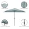 Pure Garden 9 ft Half Patio Umbrella with 20lb Base and Easy Crank, Light Green Shade 50-LG1045B - alternate 4