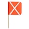 Safetywhips Warning Whip Flag, Orange Mesh, White Reflective X, 18 Length Flag-WD36-18MOXW - alternate 1
