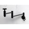 Kingston Brass Wall Mount Pot Filler Faucet with Knurled Handle, Matte Black KS8100RKX - alternate 3