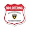 Signmission Bilingual No Loitering Shield Sign Polic, 18 Inch X 18 Inch, Plastic Sign SHI-P-18-365 - alternate 1