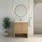 James Martin Vanities Hudson 30" Sgl Vanity, Light Natural Oak w/Sgl Hole 3 CM White Zeus Silestone Top and Matching Backs 435-V30-LNO-1WZ - alternate 3