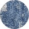Homeroots 8' Denim Blue And Ivory Round Abstract Washable Indoor Outdoor Area Rug 612931 - alternate 5