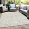 Homeroots 8' X 10' Ivory And Beige Geometric Washable Indoor Outdoor Area Rug 595082 - alternate 2