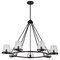 Nuvo Valentine, 7 Light Chandelier, Black Finish, Hammered Glass 60/8259 - alternate 1