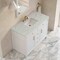 James Martin Vanities Bellshire 48" Single Vanity, Bright White w/ 3 CM Ethereal Noctis Silestone Top 660-V48-BW-3ENC - alternate 3