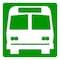Sign Solutions Usa Bus Station (Symbol), 30 in W x Square, Aluminum Sign DUS10DWT3030I3-6 - alternate 1