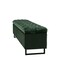 Homeroots 16" Hunter Green Upholstered Velvet Bench with Flip top 530664 - alternate 2