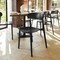 Flash Furniture Dover Indoor-Outdoor Stacking Patio Chair w/Curved Backrest, All-Weather Resin Chair in Black DHF-340-APP-BLK-GG - alternate 3
