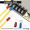 Kable Kontrol Copper and Nylon Butted Seam Ring Terminal, 22-18 AWG, Stud Size # 6, Red, 100 Pcs, 100PK RTNY-2218-6-RD - alternate 2
