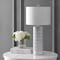 Jonathan Y Loop 28.75" Ceramic Modern Column LED Table Lamp, Blue/White JYL6614A - alternate 2