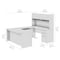 Bestar Connexion U-Shaped Workstation, Antigua/Black 93879-000052 - alternate 5
