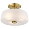 Nuvo Lune, 3 Light Semi-Flush, Vintage Brass Finish, Etched White Glass 60/8239 - alternate 4