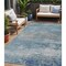 Homeroots 5' X 8' Sky Blue And Gray Abstract Washable Indoor Outdoor Area Rug 630850 - alternate 1