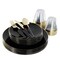 Elama 150 Piece Disposable Plastic Dinnerware Party Set for 25 Guests in Black with Gold Trim 750123351M - alternate 1