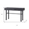 Homeroots 47" Gunmetal Iron And Wood Vanity Table 491380 - alternate 3