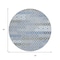 Homeroots 8' Denim Blue Gray And Ivory Round Floral Washable Indoor Outdoor Area Rug 617496 - alternate 4