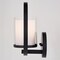 Vaxcel Princeton 1 Light Black Transitional Wall Sconce White Glass W0466 - alternate 5