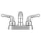 Dura Faucet Used For Lavatory Single Piece Deck Mount Classical Arc Spout 2 Teapot Handle Chrome Plated DF-PL620C-CP - alternate 3