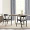Armen Living Santana Wood Dining Chair in Black Finish with Charcoal Fabric - Set of 2 LCSACHBLKCH - alternate 3
