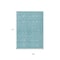 Homeroots 9' X 12' Teal Blue And Navy Blue Geometric Washable Indoor Outdoor Area Rug 613594 - alternate 4