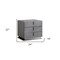 Homeroots 22" Gray Solid and Manufactured Wood Three Drawer Nightstand 491583 - alternate 4