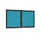 Ghent 2 Door Enclosed Fabric Bulletin Board, Walnut Wood Frame, 3'H x 4'W, Teal PN23648F-97 - alternate 1