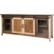 Homeroots 79" Brown Solid Wood Cabinet Enclosed Storage Distressed TV Stand 528733 - alternate 2