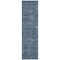 Homeroots 8' Runner Blue and Black Floral Washable Non Skid Indoor Outdoor Runner Rug 564303 - alternate 3