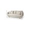 Homeroots 84" Cream Fabric Sofa With Brown Legs 606781 - alternate 5