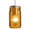 Besa Lighting Milo 4 Cord Pendant, Amber, Satin Nickel Finish, 1x40W Incandescent 1JT-MILO4AM-SN - alternate 1