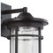 Jonathan Y Campo 10.25" Outdoor Wall Lantern Crackled Glass/Metal Integrated LED Wall Sconce, Black JYL7450A - alternate 2