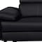 Homeroots 90in Black Italian Leather Power Reclining Loveseat With Storage 720562 - alternate 4