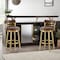 Armen Living Madrid 30in Swivel Bar Stool in Gold Brushed Stainless Steel with Vintage Coffee Faux Leather LCMASWBABGLVCO30 - alternate 5