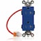 Leviton Straight Blade Receptacle, 5-20R, 20 A, 125V AC, Flush Mount, Self-Grounded MT163-SCB - alternate 1