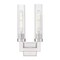 Z-Lite Beau 2 Light Wall Sconce, Brushed Nickel/Clear Ribbed, 8 In W 740-2S-BN - alternate 3