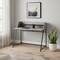 Homeroots 47" Gray and Black Wood and Metal Sled Computer Desk 489851 - alternate 2