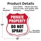 Signmission Private Property Shield Sign Do Not Spra, 12 Inch X 12 Inch, Aluminum Metal Sign SHI-A-12-449 - alternate 3