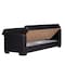 Homeroots 87" Black Faux Leather Convertible Futon Sleeper Sofa And Toss Pillows With Storage 607104 - alternate 5