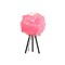 Homeroots 21" Black Tripod Table Lamp With Pink Faux Feather Shade 524257 - alternate 2