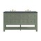 James Martin Vanities Breckenridge 60 in. Double Vanity, Smokey Celadon, w/ 3 CM Charcoal Soapstone Quartz Top 330-V60D-SC-3CSP - alternate 1