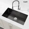 Wrightmaster 33 in. Undermount Single Bowl 18 Gauge Black Stainless Steel Kitchen Sink with Drain ZOR-SS-331912 - alternate 3