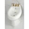 Kingston Brass Three-Handle Bidet Faucet with Knurled Handle and Brass Pop-Up, Polished Brass KB6322KNL - alternate 2