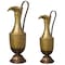 Uniquewise Set of 2 Antique Style 1 Handle Metal Jug Floor Vase - Vintage Inspired Rustic Design for QI004441.2 - alternate 1