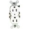 Leviton 15A White Shallow Grounded 5-15R Duplex Outlet S12-05320-0WS - alternate 2
